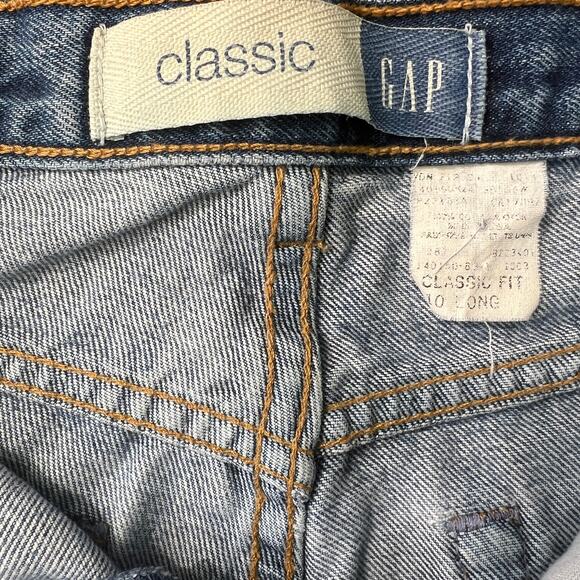 Vintage GAP Blue Jeans Classic Fit High Rise Straight Leg Denim – Fits 10 Long - Picture 8 of 9